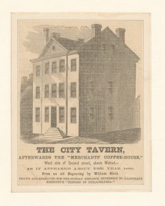 photo shows an old photo of the City Tavern